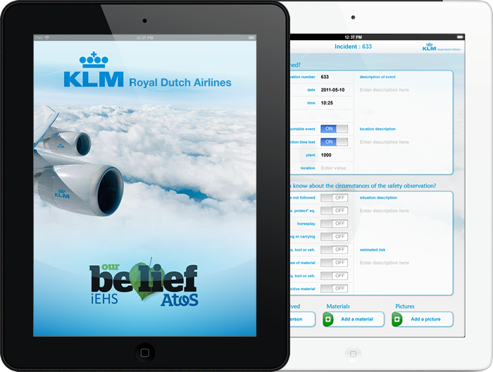 iEHS - Splash Screen and Incident Detail (KLM) - (portrait)