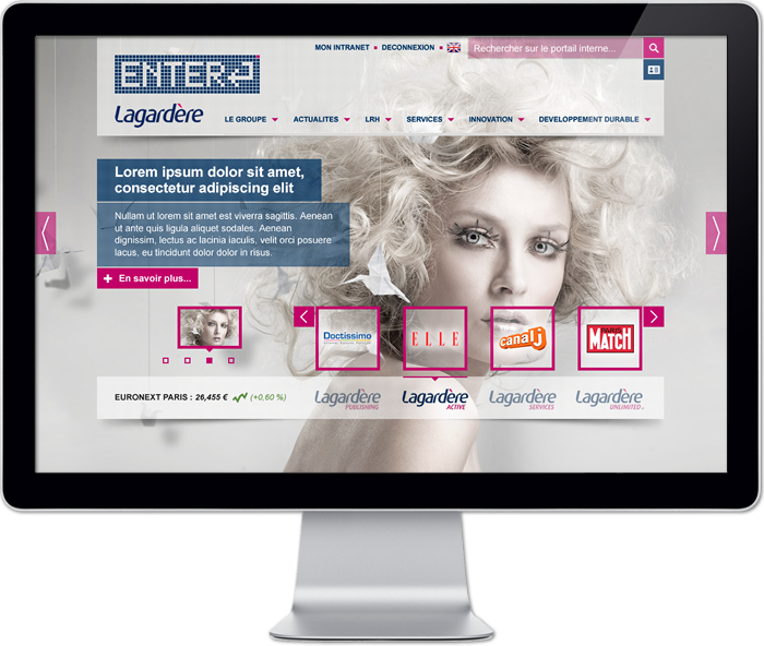 Lagardère Internal Portal - Mockup - Corporate Homepage