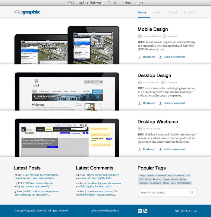 Webgraphix Network - Mockup - Homepage